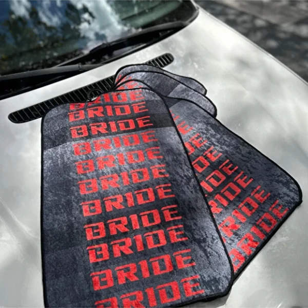 Kırmızı Siyah Bride Desenli Oto Paspas