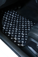 Luvion Vuitton Desenli Dijital Baskılı Universal Her Araca Uyumlu Makinede Yıkanabilir Oto Paspas Halı Seti