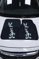 Bugs Bunny Dijital Baskılı Universal Her Araca Uyumlu Makinede Yıkanabilir Oto Paspas Halı Seti