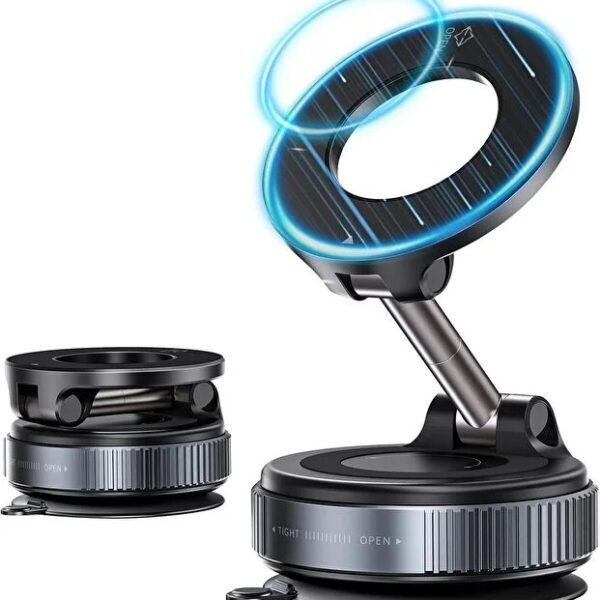 360 Dönebilen Telefon Tutucu - Ayarlanabilir Mıknatıslı Vakumlu Araç İçi Telefon Tutucu