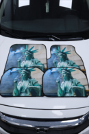 Özgürlük Heykeli Desenli Dijital Baskılı Universal Her Araca Uyumlu Makinede Yıkanabilir Oto Paspas Halı Seti